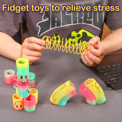 AZEN 200 Pcs Mini Spring Party Favors para Ninos 3-5 4-8, Rellenos de Bolsas de Regalo para Fiestas de Cumpleanos, Premios de Clase, Regalos Pequenos para Juguetes a Granel (4 Sonrisas) - Imagen 7