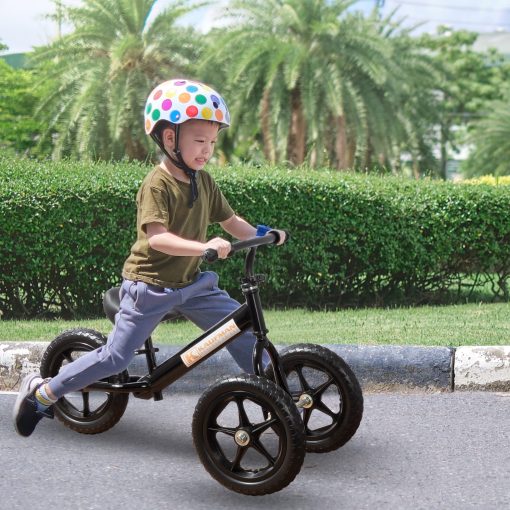 Triciclos Kaufman sin Pedales para Ninos de 1-3 Anos - 2 en 1 Triciclo y Bicicleta de Equilibrio para Ninos Pequenos - Triciclo de Aprendizaje para Interiores y Exteriores - Negro - Imagen 4