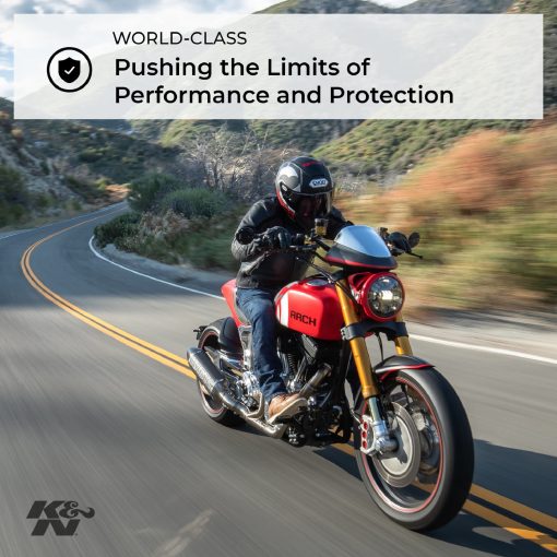 Filtro de aire del motor K&N: Alto rendimiento, Filtro de aire para deportes de motor: Compatible con HARLEY DAVIDSON 2017-2019 (Road King, Electra Glide, Ultra, Classic, Tri Glide, Limited, Low y otros modelos seleccionados) HD-1717 - Imagen 2