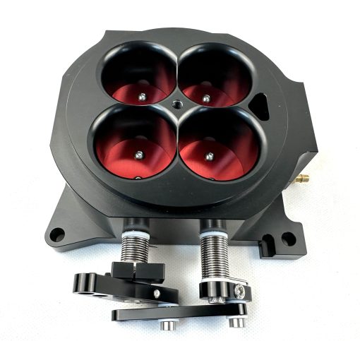 Cuerpo del acelerador CNC Billet de 4 barriles 4150 con capacidad de 1000 CFM - Negro - Imagen 4