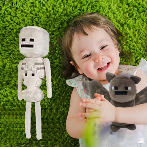 OVITTAC 8Pack Peluche de Juego, Peluche Creeper, Ghast Baby Wolf Arana, murcielago, tirador de esqueletos, Mooshroom, oveja, Juguetes de Peluche- Gran Regalo para Ninos y Fans - Imagen 2