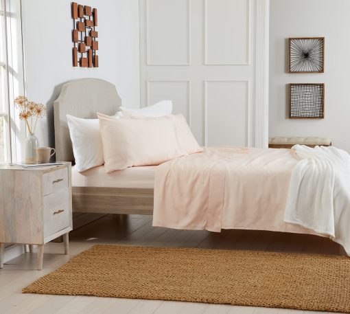 Juego de sabanas 100% algodon organico KG Linens | 300 hilos - Sabanas y funda de almohada | Bolsillo profundo se ajusta hasta colchon de 18" | Cal King - Rosa - 4 piezas | Certificado organico | Coleccion de confort y cuidado - Imagen 2