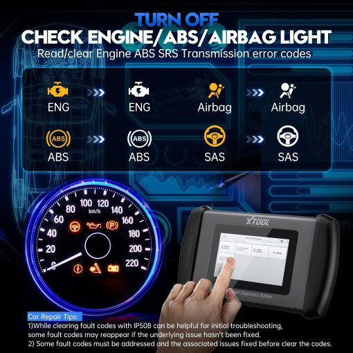 Escaner de Codigos para Autos y Camiones, XTOOL InPlus IP508 Herramienta de Diagnostico de Motor ABS SRS Transmision con Reinicio de Aceite, EPB, SAS, BMS, Acelerador, Escaner de Codigos de Error del Motor, Android 10.0, Actualizacion Gratis - Imagen 5