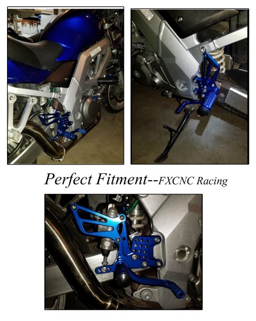 Rearset de Motocicleta Completamente Ajustable Compatible con GSXR750 GSXR600 1996-2005, GSXR1000 2000-2004, SV650 SV650S SV1000 SV1000S 1998-2014 - Imagen 6