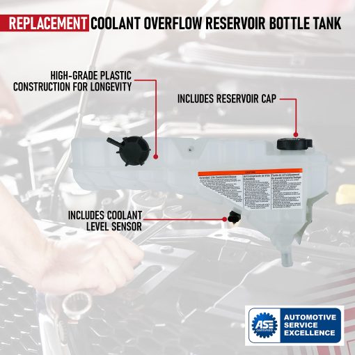 Botella de Tanque de Deposito de Refrigerante de Repuesto - Compatible con Camiones Kenworth y Peterbilt - W900, T800, T660, T600, 389, 388, 384, 382, 377, 365, 348 - Reemplaza 603-5403, N5346001, T1673008 - Imagen 4