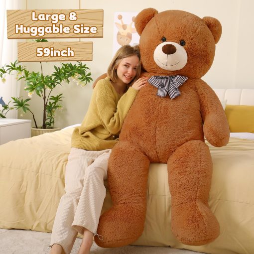 Oso de Peluche Gigante Toys Studio, 59 pulgadas de Altura Peluche de Oso de Color Cafe Oscuro Regalo de Juguete para Novia Niños Navidad Cumpleaños Dia de San Valentin - Imagen 2