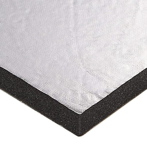 Forro para Capo Zijmat Aislante Acustico Termico 32" x 55" x .62" de Espesor Autoadhesivo Espuma aislante de Aluminio - Cara de Papel de Aluminio