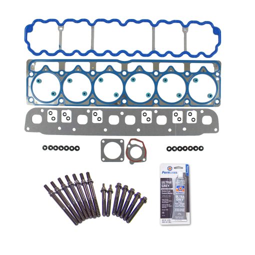 Juego de empaques de culata CPWK39 con Kit de pernos para cabezal Compatible con: 04-06 Jeep Grand Cherokee Wrangler 4.0L OHV 12v