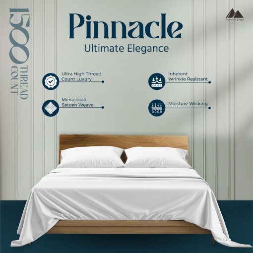 Juego de sabanas de algodon egipcio Mayfair Linen Queen Size - 1500 hilos 4 piezas Juego de sabanas Queen de algodon egipcio, tejido de saten Sabanas de lujo Queen Size, Sabanas de alto hilo, 19" Bolsillo profundo - Blanco - Imagen 2
