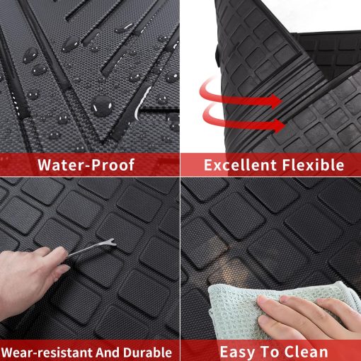 Forro para maletero Xipoo compatible con Hyundai Palisade 2020-2024 con alfombra trasera para respaldo y alfombra para piso - Accesorios para Hyundai Palisade (Forro para maletero de respaldo y alfombra para piso) - Imagen 6
