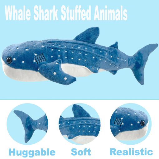 Peluche de tiburon ballena gigante de 48 pulgadas Mukouxun, juguete de felpa de tiburon ballena realista, grandes peluches de tiburon ballena enormes, peluches de ballenas grandes - Imagen 7