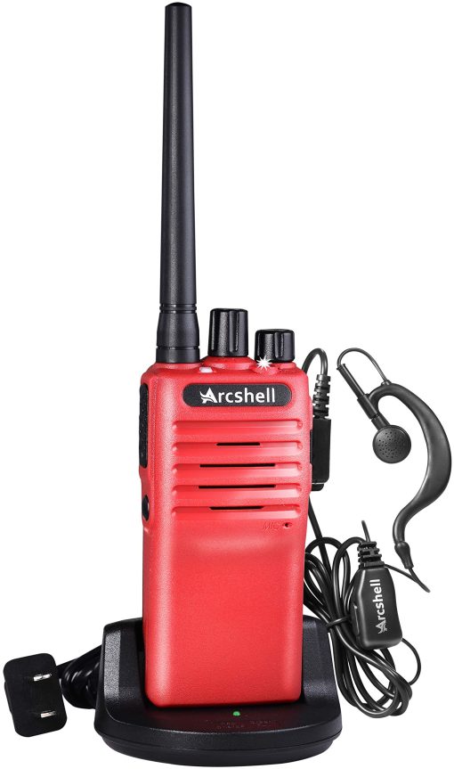 Radios bidireccionales de largo alcance recargables Arcshell con auricular 6 Pack Arcshell AR-7 Walkie Talkies Bateria de iones de litio y cargador incluidos - Imagen 4