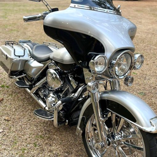 Mofun Defensa de Motor Highway Crash Bar Cromada Compatible con Harley Touring Road King Electra Glide Street Glide 1997-2008 - Imagen 3