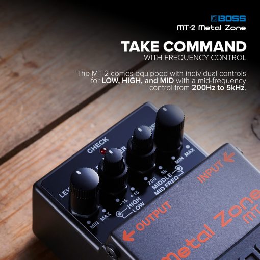 Pedal de distorsion Boss MT-2 Metal Zone para guitarra - Imagen 2