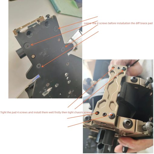 Set de Soporte de Diferencial Central Delantero y Trasero de Metal CNC de GTBRacing para Coche RC 1/5 Losi DBXL DBXL-E 1.0/2.0 Pieza de Actualizacion (Rojo Delantero+Trasero) - Imagen 3