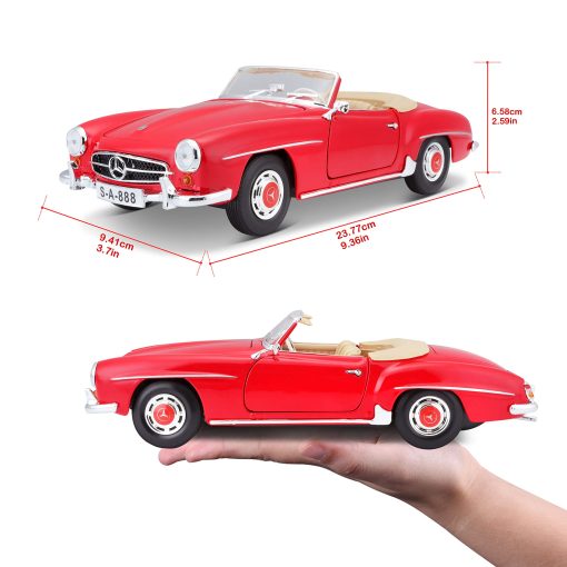 Maisto 1:18 1955 Mercedes-Benz 190SL Vehiculo Fundido a Troquel - Imagen 4