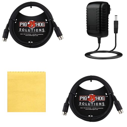 Arturia DrumBrute Impact Maquina de Bateria Analogica BUNDLE con 2x Cable MIDI Pig Hog de 6 pies, Fuente de Alimentacion y Paño de Pulido - Equipo para Crear Ritmos con 10 Sonidos de Bateria, 64 Patrones con 64 Pasos - Imagen 5