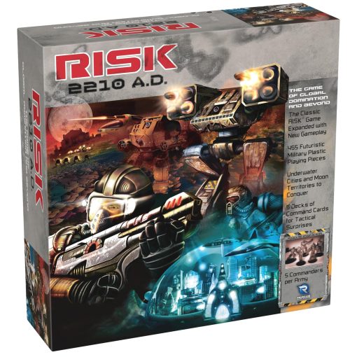 Renegade Game Studios: Risk 2210 A.D. - Juego de Risk, Nuevas Torsiones, Mechs, Locaciones Subacuaticas y Lunares, Comandantes, Edades 10+, 2-5 Jugadores, 240 Min