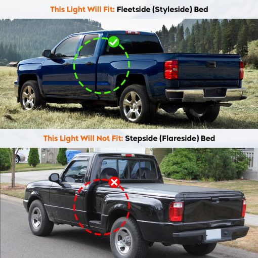 Luz trasera Tresound + 3ra luz de freno de carga para Chevy Silverado 1500 2500 99-02, 1500 2500 HD 01-02, GMC Sierra 1500 2500 99-03, 1500 2500 HD 01-03 Luz de alto montaje Luces traseras LED - Imagen 2
