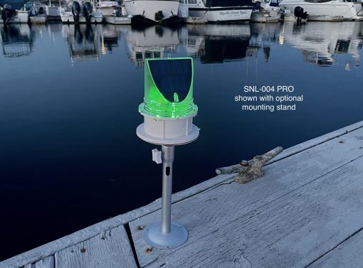 Luz de Advertencia Solar para Muelle 360 Grados - SNL-004-PRO - Super Brillante Luz LED Impermeable para Aplicaciones Marinas - Encendido Constante o Parpadeo Ajustable (VERDE) - Imagen 5