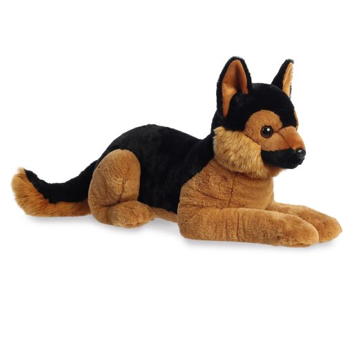 Aurora? Adorable Super Flopsie? Peluche de Pastor Aleman - Juego Alegre - Companeros Intemporales - Negro 28 Pulgadas