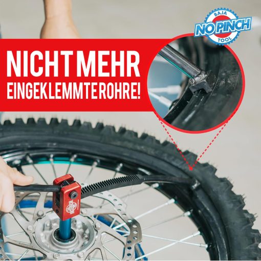 Kit Ultimate BAJA NO PINCH, Herramienta Compacta para Cambiar Neumaticos de Motocross y Motos de Tierra - Monta Neumaticos Sin Pinchar Tubos - Incluye Mangas para Ejes de 15mm, 17mm, 20mm, 25mm - Funciona en Llantas de 16-21 Pulgadas - Imagen 4