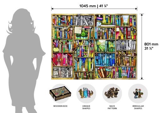 Rompecabezas de madera 4000 piezas - Estanteria - Puzzles unicos para adultos y adolescentes - Puzzle retro con piezas unicas y formas inusuales - LB 4000-0128-XXXL - Imagen 9