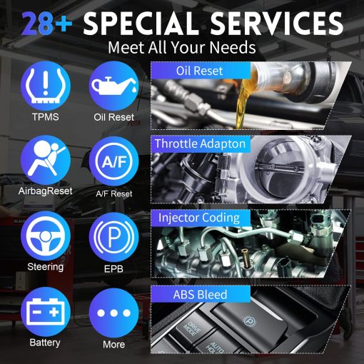 Autel Scanner MaxiCOM MK808Z-TS: Herramienta TPMS Bidireccional Basada en Android 11, Actualizada de MK808TS/MK808BT/TS608Pro con Prueba Activa, 28+ Servicios, Diagnostico de Todos los Sistemas por Bluetooth, Programa de Sensor/Reaprendizaje - Imagen 7