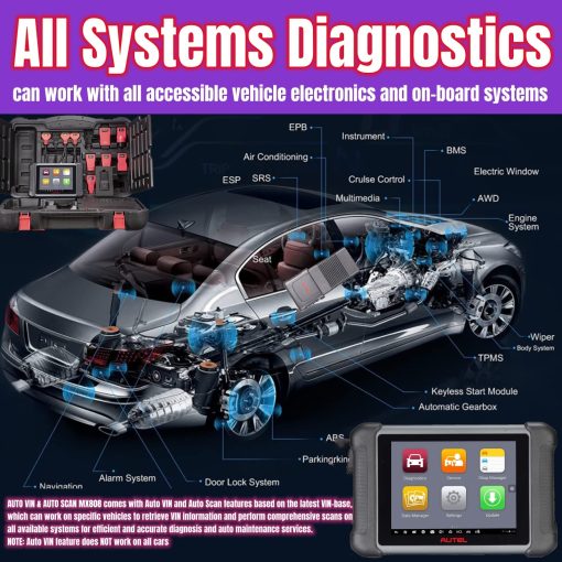Autel Scanner MaxiSys MS906S 2023 Version Avanzada MS906 MS906BT MK906BT Escaner OBD2 Inalambrico con Probador de Bateria & Herramienta TPMS Control Bidireccional Codificacion ECU 31+ Servicios Compatible con BT506 MV108 - Imagen 2