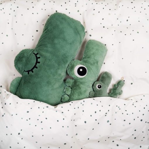 Peluche Done by Deer Amigo de Abrazos Croco Verde - Juguete de Peluche de Cocodrilo Suave y Duradero para Ninos - Hecho con Fibras de Poliester Reciclado al 100% y Bolitas de PP - Perfecto para la Hora de Dormir y Jugar - Imagen 3