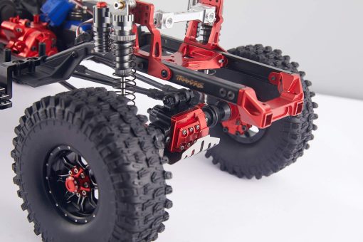 Conjunto de Carcasa de Eje Delantero y Trasero de Aleacion de Aluminio para Coche Crawler RC 1/10 Traxxas TRX4, Reemplaza la Carcasa de Ejes de Plastico Original (Negro) - Imagen 8