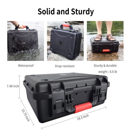 Estuche rigido profesional FPVtosky para DJI FPV [Estuche solamente] - Accesorios de transporte para dron DJI FPV - Compatible con 6 baterias - Manten las helices puestas - Compatible con Goggles Integra - Imagen 5
