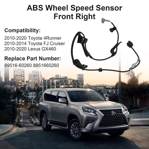 Sensor de velocidad de la rueda ABS delantero derecho compatible con Toyota 4Runner 2010-2020 Toyota FJ Cruiser Lexus GX460 Reemplaza 89516-60260 8951660260 - Imagen 4