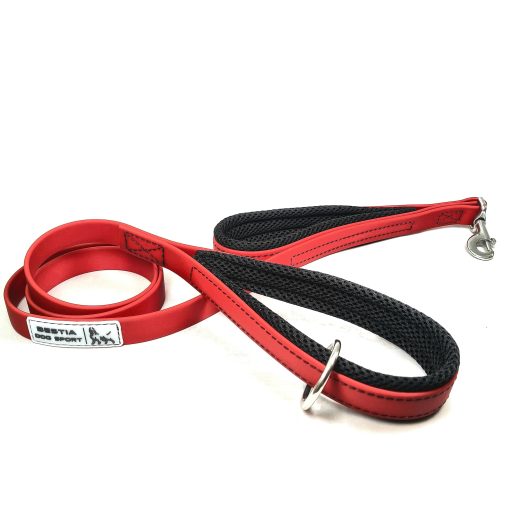 Correa de Doble Mango Bestia Dog Sport Roja