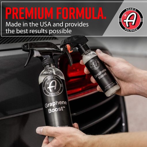 Adam's Graphene Boost - Aerosol de recubrimiento de ceramica de grafeno para detallado de autos | Agrega proteccion y extiende la vida de las ceramicas de capa superior | Aerosol de mantenimiento para limpiar y pulir | Coche, barco, RV, motocicleta (Galon) - Imagen 5