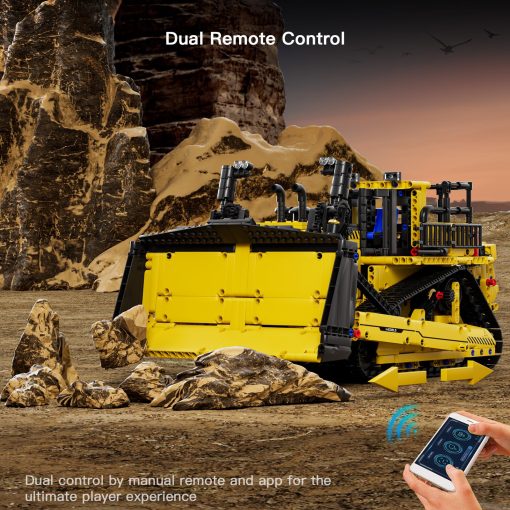 Juego de Construccion de Juguetes Mould King Bulldozer, Modelos de Vehiculos de Construccion Dozer con Control Remoto, 15084 Kits de Construccion RC STEM con Motor para Adultos Niños Niñas de 14+ Años (1508 Piezas) - Imagen 2