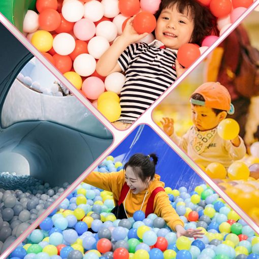 Bolas de Piscina para Ninos, 200 piezas 2.15 Pulgadas Tamano Pequeno Gruesas Bolas de Plastico Suave a Prueba de Agrietamiento Ball Pit Bolas Juguete para Bebes y Ninos con 3 Colores Blanco Rosa Rosa Claro - Imagen 4