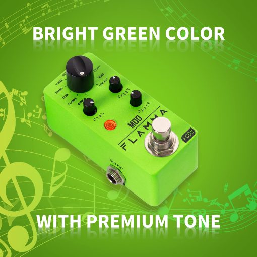 Pedal de Modulacion Mini FLAMMA FC05 con Chorus Flanger Tremolo Phaser Vibrato Rotary Liquid Autowah Stutter Ring LowBit - Imagen 5