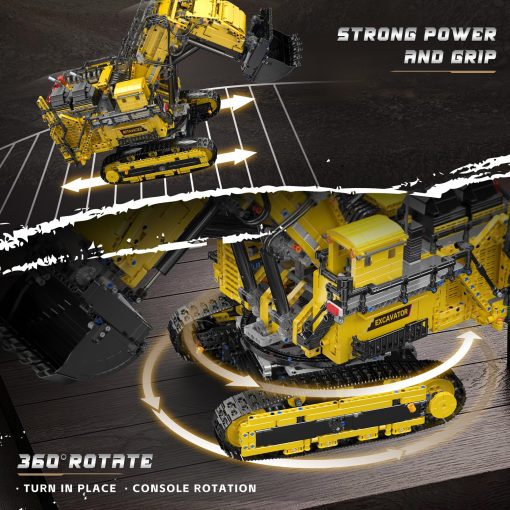 Set de Construccion Mould King 17070 Excavadora RC para Adultos, 4767 Piezas Modelo de Vehiculo de Construccion de Camion, Camion de Control Remoto de APP con Motores, Juguetes de Ingenieria STEM para Ninos - Imagen 3