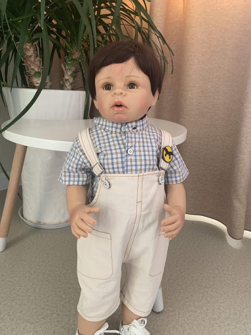 Munecas Reborn de 28 pulgadas para Ninos Pequenos Cuerpo Completo de Vinilo Rigido Hechas a Mano Detalles Realistas Real Realista Edad 1 Vestido Gran Calidad Muneca Modelo de Coleccion (1) - Imagen 5