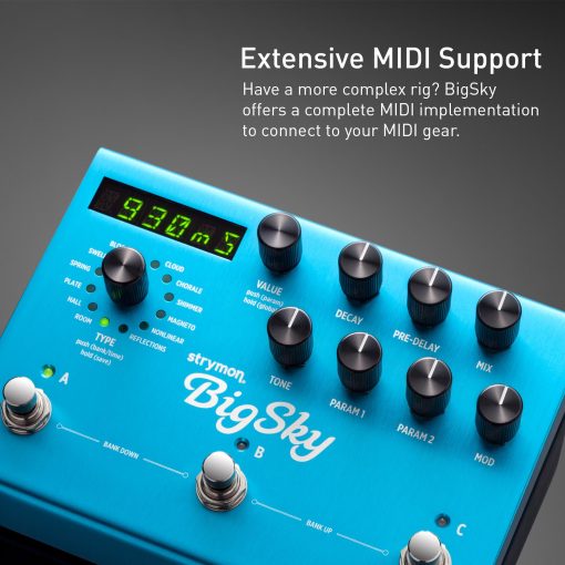 Pedal de Efectos de Guitarra Strymon BigSky Multi Reverb con 12 Maquinas de Reverb unicas para Guitarra Electrica y Acustica, Sintetizadores, Vocales y Teclados - Imagen 6