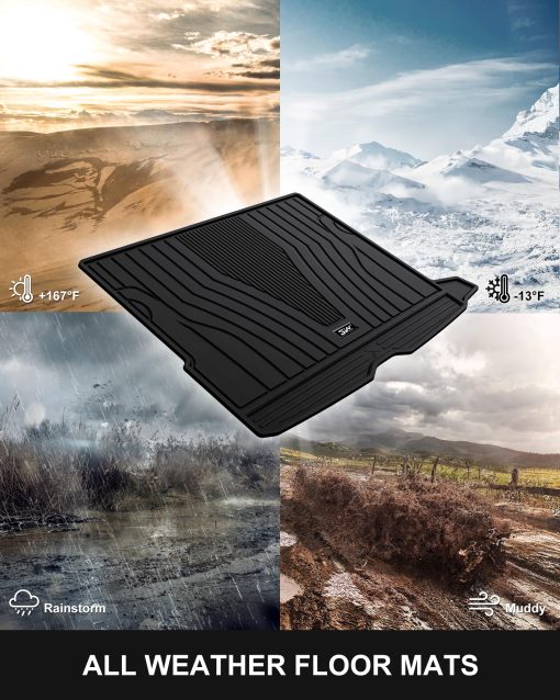 Forro para maletero de 3W Compatible para Benz GLC 2016-2022 Alfombra de maletero a medida para Benz GLC Todo Clima Forro para maletero resistente para Benz GLC detras de la 2da fila Negro - Imagen 5