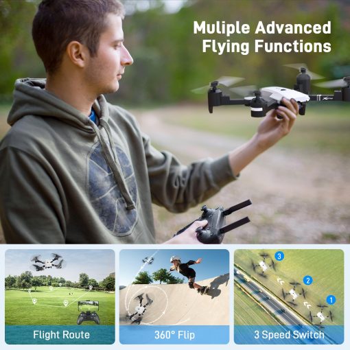 Drones ATTOP con Camara para Adultos - Drone FPV 1080P con Estuche de Transporte, Drone RC Plegable con 2 Baterias, Altitude Hold, Modo Headless, Drones de Camara ATTOP para Adultos/Principiantes, Regalos para Ninas/Ninos - Imagen 5