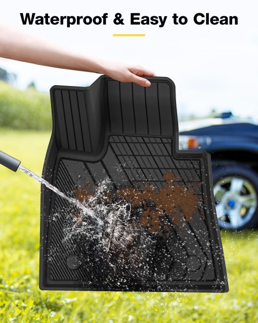 Tapetes para piso de 3W compatibles con BMW X5 2019-2024 2025, Alfombrillas a medida para todas las condiciones climaticas para BMW X5 40i 50i 45e M50iM 1ra y 2da Fila Juego completo de alfombrillas para automoviles Negro (Solo para 5 asientos de pasajeros) - Imagen 7