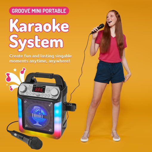 Maquina de Karaoke Portatil Singing Machine con Microfono con Cable, Bluetooth, Luces LED - Para Adultos y Ninos - Imagen 2