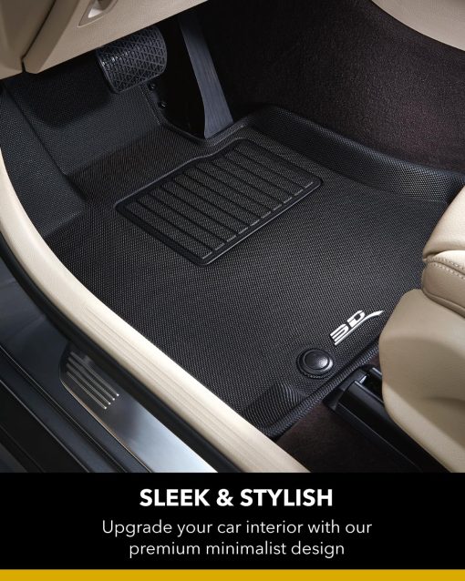 Tapetes para Piso Todo Clima 3D MAXpider para Volkswagen Atlas 2018-2020 Ajuste Personalizado, Serie Kagu (1ra Fila, Gris) - Imagen 3