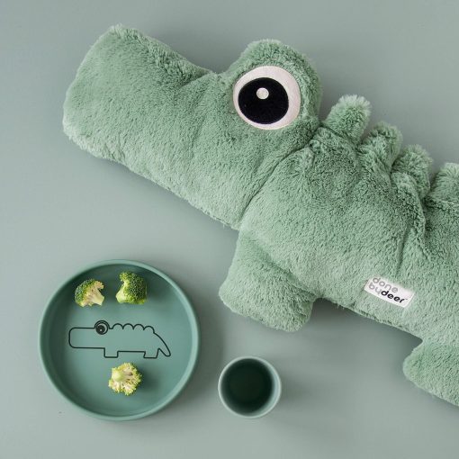 Peluche Done by Deer Amigo de Abrazos Croco Verde - Juguete de Peluche de Cocodrilo Suave y Duradero para Ninos - Hecho con Fibras de Poliester Reciclado al 100% y Bolitas de PP - Perfecto para la Hora de Dormir y Jugar - Imagen 2