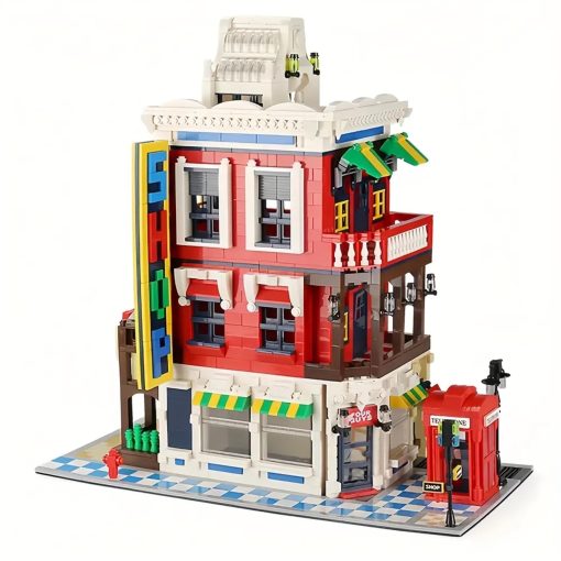 Set de Bloques de Construccion Modular 'The Corner Store Emporium' del General Jim, un Sueno de Arquitecto Urbano Kit de Construccion de Ladrillos
