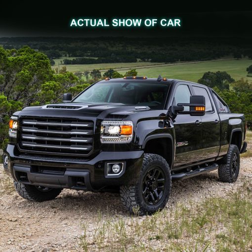 Espejos de Remolque SCITOO para Chevy y GMC con Luces de Charco Negras Espejos retrovisores traseros para Silverado / Sierra 2007-2013 (07 Senal de Giro Control de Potencia Calefaccionados) - Imagen 5