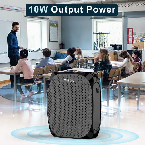 Amplificador de Voz Portatil SHIDU Microfono Personal para Hablar Sistema Pa Mini Recargable para Maestros Guias Turisticos Entrenadores Salon de Clases Canto Yoga Instructores de Fitness - Imagen 3